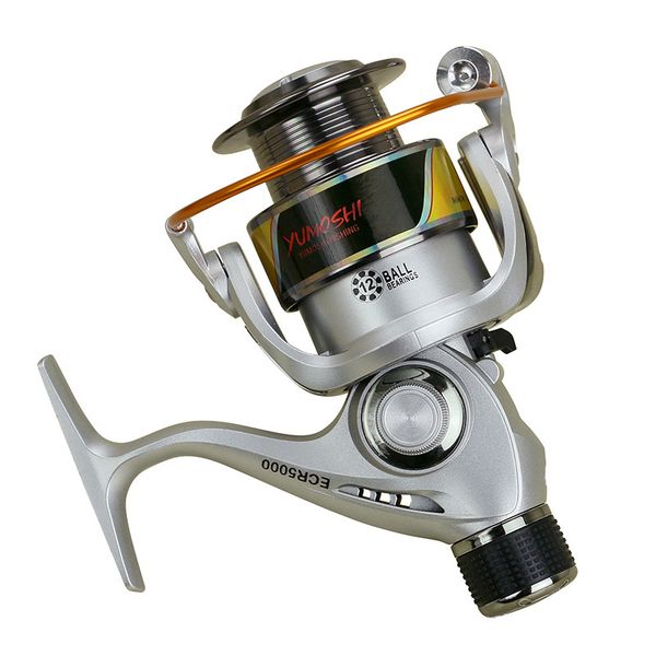

yuyu metal fishing reel spining reel 2000 3000 4000 5000 6000 7000 post-loading spinning metal spool rear brake drag