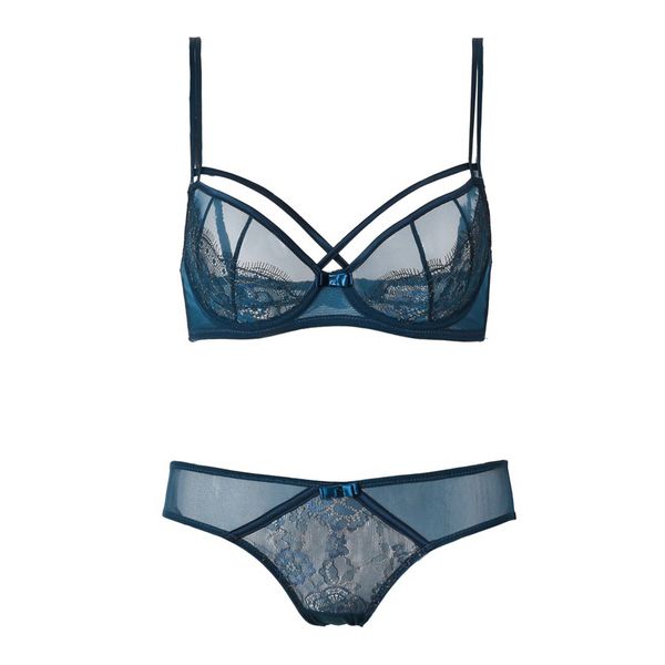 

сексуальная прозрачная сетка бюстгальтер с кружевом комплект нижнего белья женщин see through бюстгальтер cross ремешками underwire дамы бел, Red;black