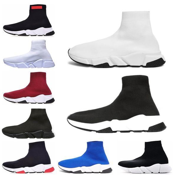 

Classic Speed Trainer men women Sock Shoes black white blue red glitter Flat casual shoes Luxury mens Trainers Runner sneakers 36-45