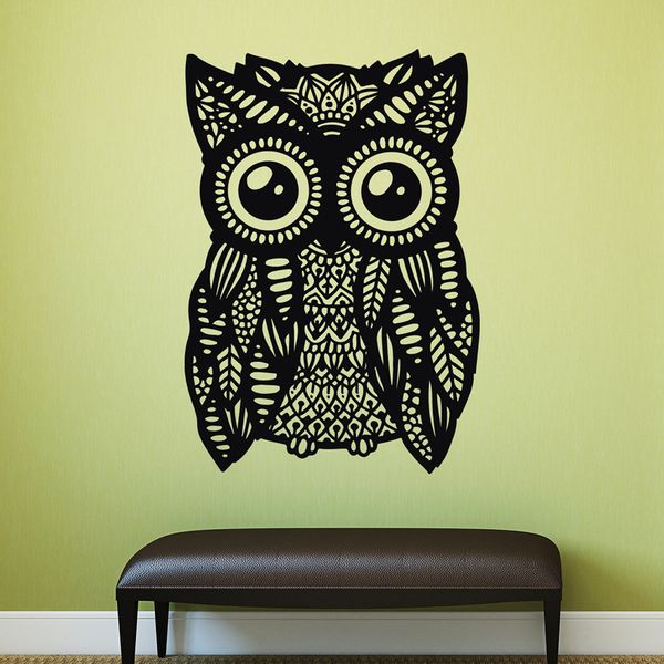 Mandala Owl Vinyl Wall Decal Animal Removable Stickers Home Decoration Accessories Bedroom Decor Geometric Wallpaper Tree Decals For Walls Cheap Tree