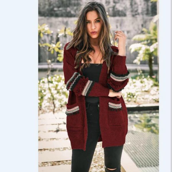 

winter womens tees luxury designer sweater knits for women long sleeve fashion brand cardigan lady's sweaters coat plus size clothing, White