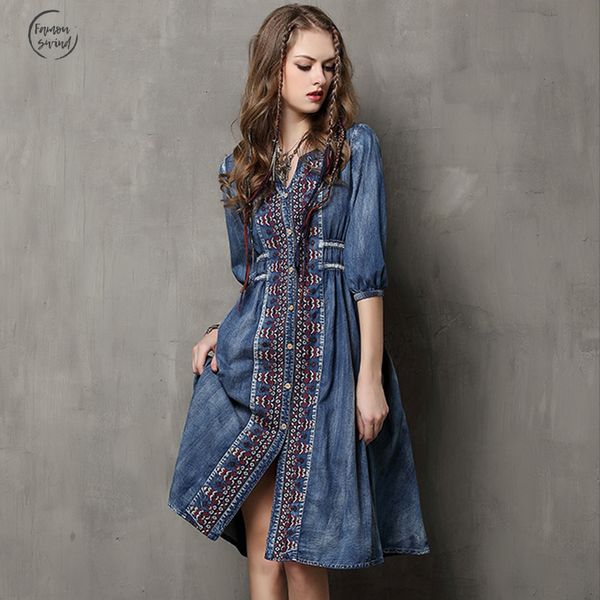 

платье vestidos стиль лето урожай хлопка половина рукавом v шея линия все матч drawstring свободные женщины платья a6531, Black;gray