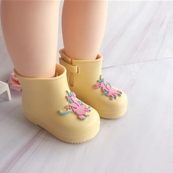 

cartoon kids rain boots baby girls rain boots jelly shoes children' shoes princess non-slip, Black;grey