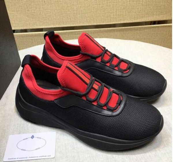 

new3 latest2 arrival mesh and neoprene sneakers men's shoes autumn and winter lightweight footwears lace-up sports low men shoes, Black