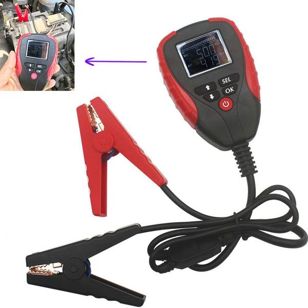

12v digital car battery tester automotive battery load analyzer for car motorcycle lcd screen vehicle diagnostic tool