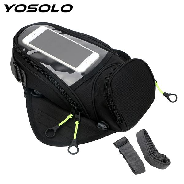 

yosolo multifunctional luggage mobilephone navigation bag motorcycle bag magnetic & straps fixed waterproof moto accessories