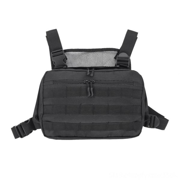 

kiing wear athletic & outdoor apparel black men chest bag adjustable oxford chest rig hip hop streetwear functional shoulder bag wai