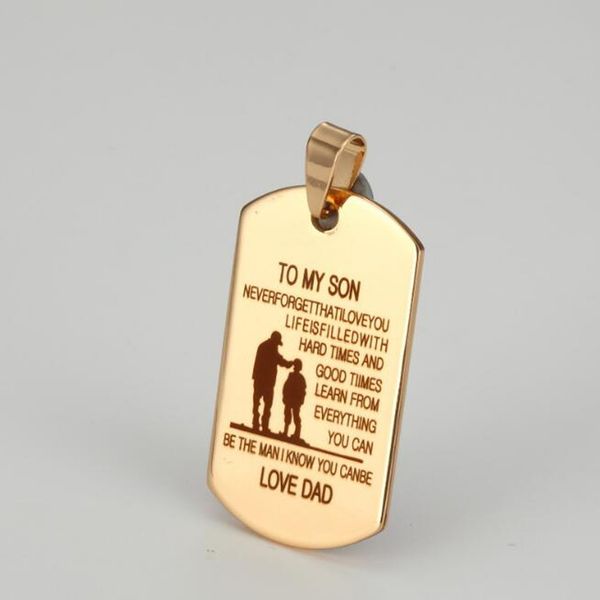

fashion stainless steel square pendant always remember you are braver stronger than you think necklace key chain family friend inspirational, Silver