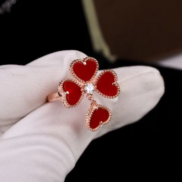 

19ss Van Cleef Роскошный Дизайнер Свадебные Кольца Перста Дизайнер женские Кольца женс