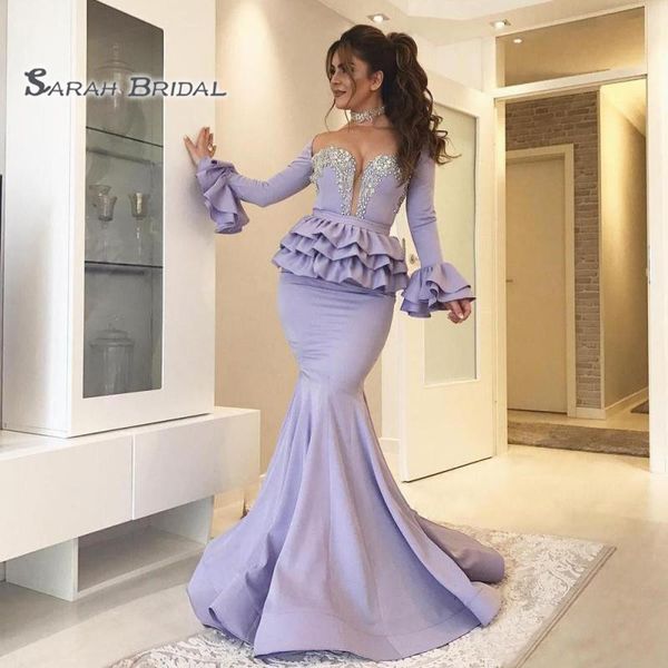 2019 2020 Plus Size Mermaid Crystal Prom Dress Formal Party Gown