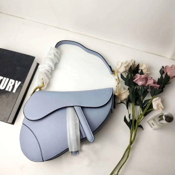 

2020 women's handbag shoulder bag genuine leather messenger bag saddle bag