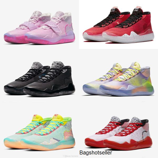 

2020 mens hot mvp дюрант kd 12 дети баскетбол обувь anniversary университета 12s xii oreo сша elite kd12 спорт кроссовки, Black