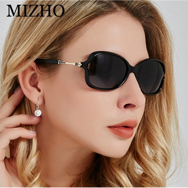 

mizho 2019 black plastic polaroid small sunglasses ladies brand design crystal vintage tiny sun glasses for women polarized, White;black