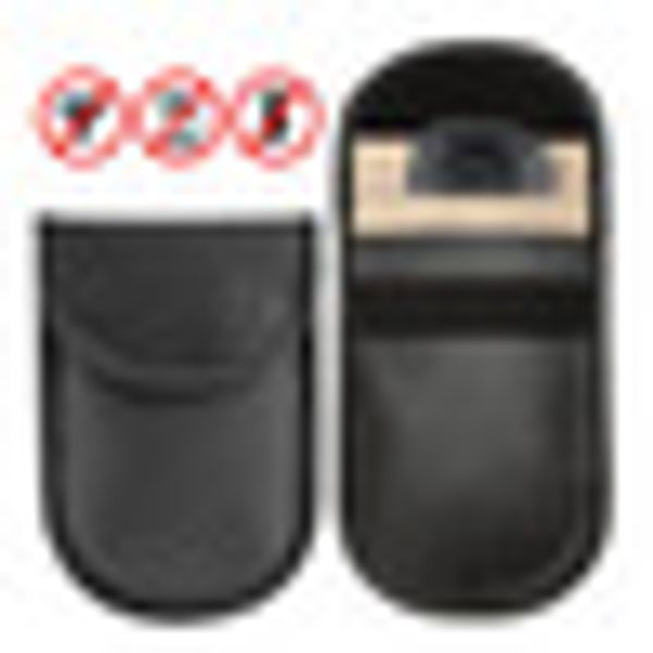 

anti-radiation prevent handset storage 1pc pu leather entry fob bag phone protection