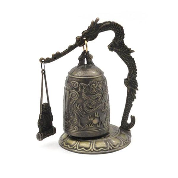 

dragon bell hang decoration buddhist bell ornament good luck bronze lock monk home office decoration artwork