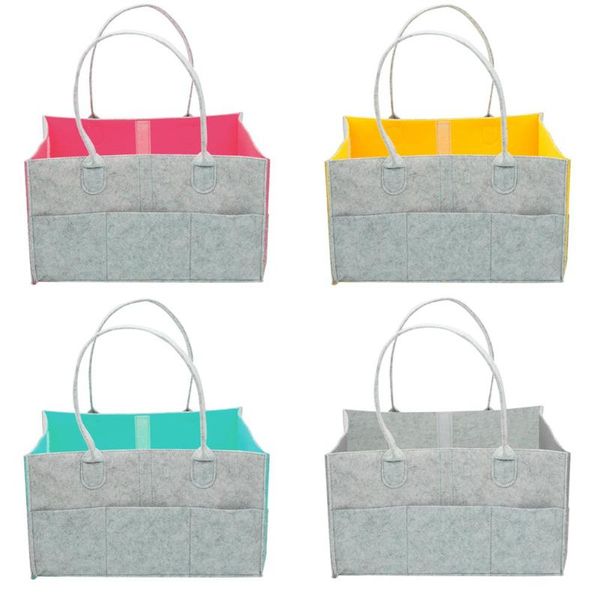 

gray felt diaper storage bag baby diaper storage multi-function box tool home tools