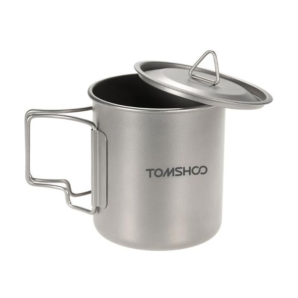 

tomshoo titanium mug water cup 300/400/420ml titanium camping mug tableware heat-resistant water cup with bag outdoor cookware