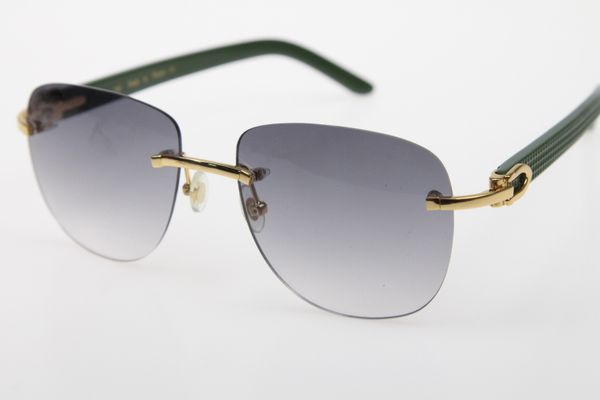 

red aztec 8300680 designer glasses rimless gold import plank gold brown sunglasses frame size:53-18-140 mm, White;black