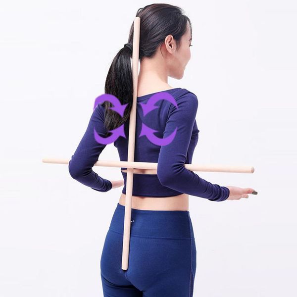 

humpback correction stick universal yoga stick shaped log open shoulder open back bar protector unisex