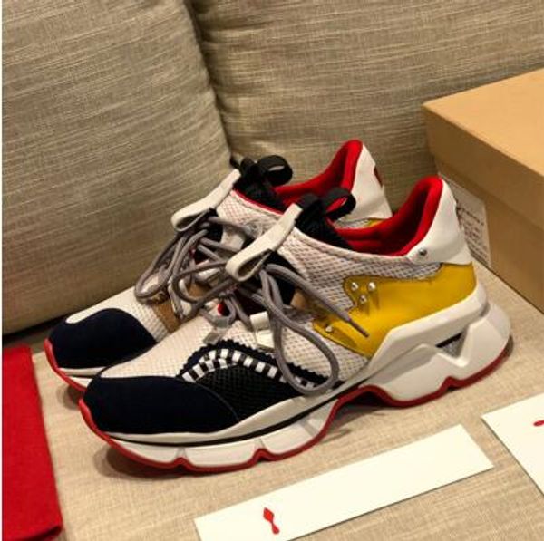 

mens designer shoes spike sock sneakers red bottom donna platform shoes men red sole spike brand star shoes vintage triple chaussures 12, Black