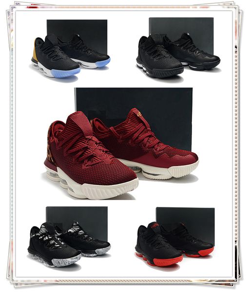 

low 16 soundtrack king black gym red multicolor-white grey men basketball shoes j16s men sports sneaker trainer with box