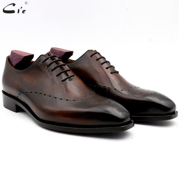 

cie men dress shoes leather mens wedding men office shoes man brogue genuine calf leather formal office handmade no.11, Black