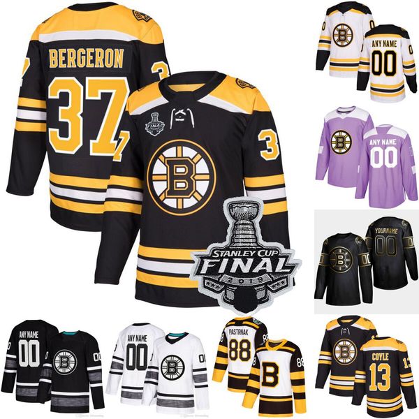 

37 Patrice Bergeron 2019 Stanley Cup Final Boston Bruins 88 David Pastrnak 44 Tuukka Rask 33 Zdeno Chara 63 Brad Marchand Jerseys