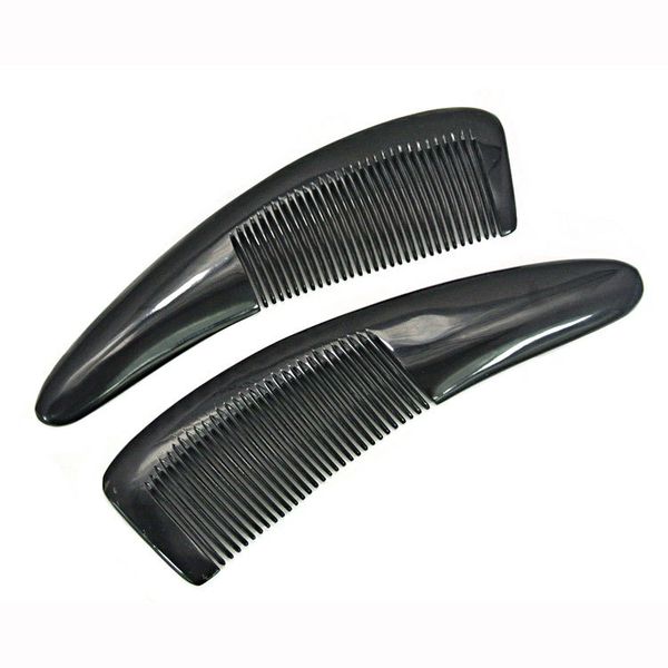 

1pc fine natural buffalo horn comb tip cusp point multi-function massage comb health care g0425, Silver
