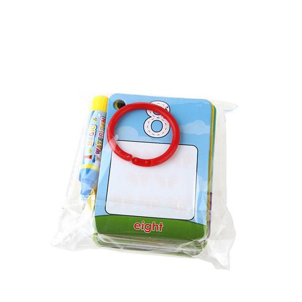 

baby reusable water drawing toys learning card & 1 magic pen recognize painting board educational toys for kid english learning