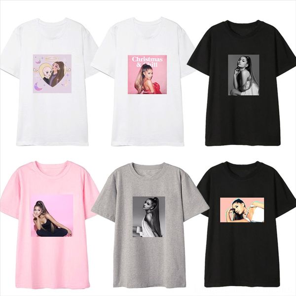 

sister riana grande peripheral clothes short-sleeved t-shirt fashion loose and wo clothing autumn sister ariana grande peripheral clothes s, White