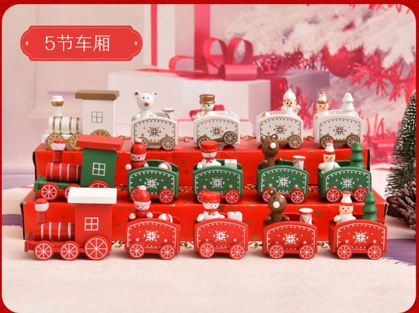 

christmas decorations wooden small train christmas crafts ornaments children's holiday gifts kindergarten gifts fa3151
