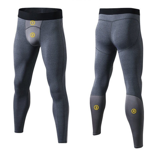 

compression men fitness running tights high elastic pro sports leggings breathable quick dry gym tights, Black;blue