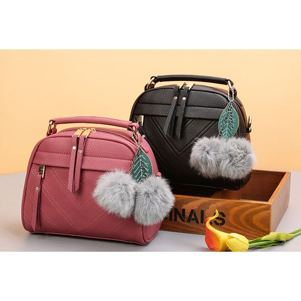 

women hair ball pendant hand bags women elegant messenger crossbody bags fashion korean style crossbody for #38