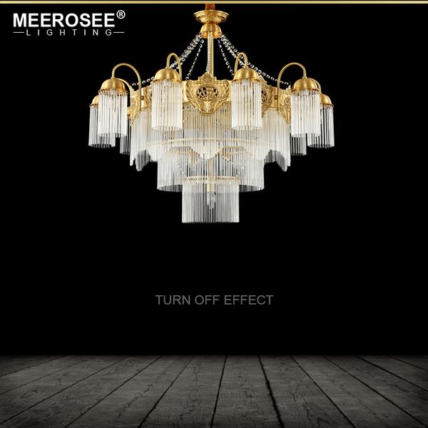 

luxury copper crystal chandelier light fixture pendant light hanging lamp for villa living room luminaire lamparas de techo fast shipping