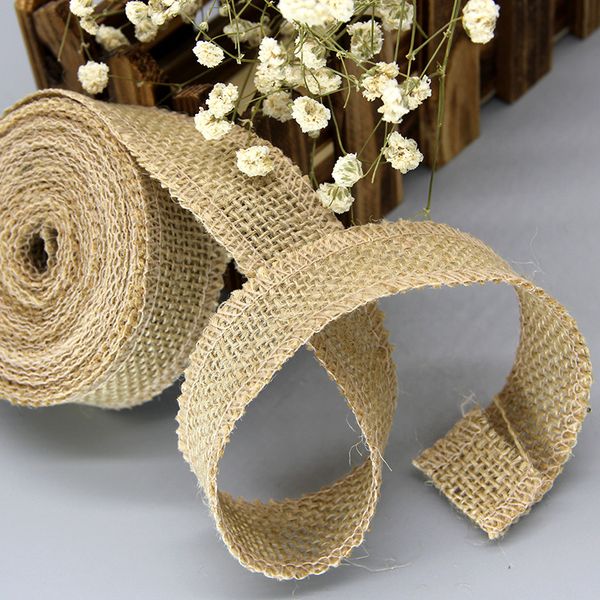 

2 meters jute burlap hessian rolls rustic vintage diy ornament burlap home decor birthday wedding party christmas decoration sui0145