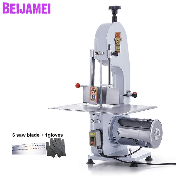 

beijamei 1500w electric frozen fish beef cow pork meat bone cutting cutter saw machine with blade sharpening