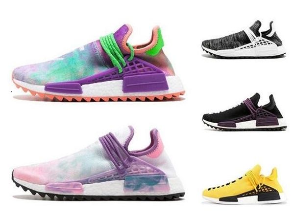 

2019 human race shoes hu trail pharrell williams men running shoes nerd black blue women men trainers fashion sports runner sneakers 36-45