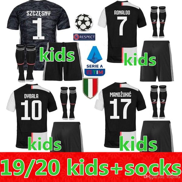 

2019 2020 boy juventu ronaldo occer jer ey youth goalkeeper zcze ny goalkeeper 19 20 juve dybala kid kit football hirt uniform