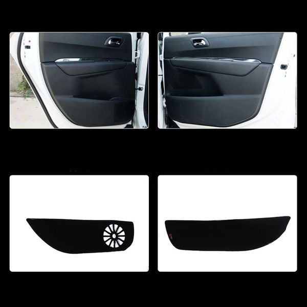 

4pcs fabric door protection mats anti-kick decorative pads for 3008 2013-2015