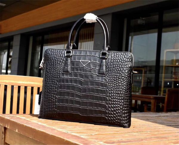 

designer luxury handbag men's genuine leather briefcases fashion formal attache case handsome easy matching newset style 4