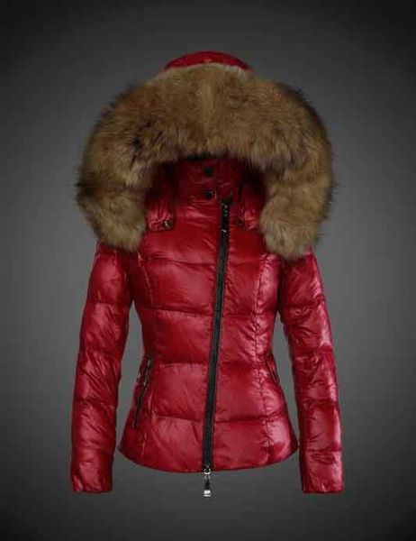 

New fa hion brand woman fa hion hort down jacket real raccoon fur collar hoodie parka down coat, Black