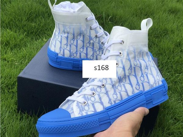 

with box b23 oblique high low sneakers vintage platform obliques technical leather mens shoes womens trainers, Black