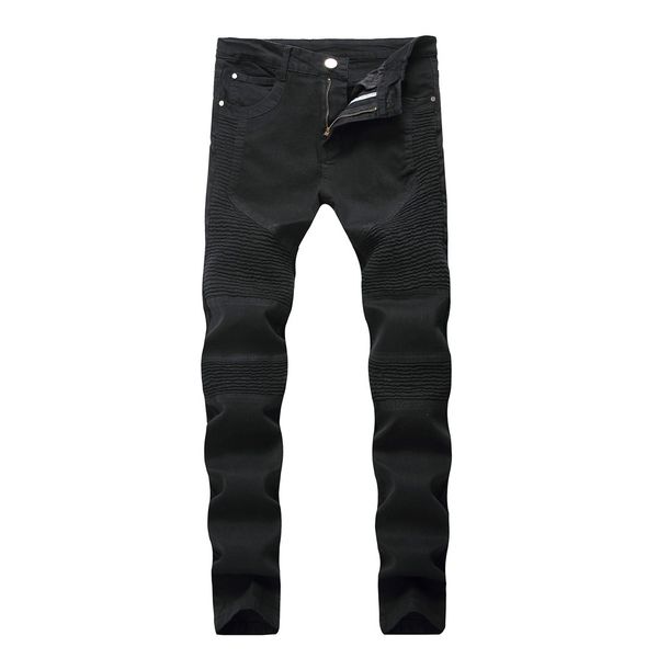 

джинсы мужские slim fit брюки классические 2019 джинсы мужские мужчин-stretch плиссе вскользь тонкий sweatpants карандаш брюки брюки, Blue