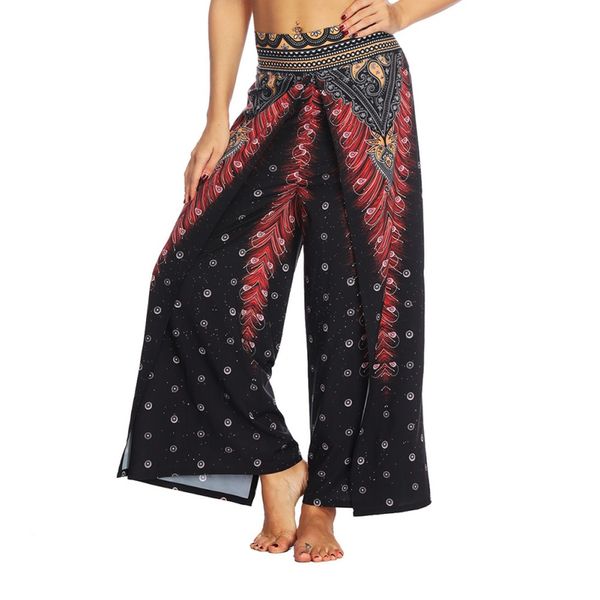 

women high waist wide leg pants quickly drying style yoga pants plus size travel long 2020, White;red
