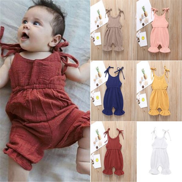 

ins new newborn baby girl clothes infant romper baby kid climbing romper sleeveless suspender romper newborn baby girl clothes dhl fj99, Blue