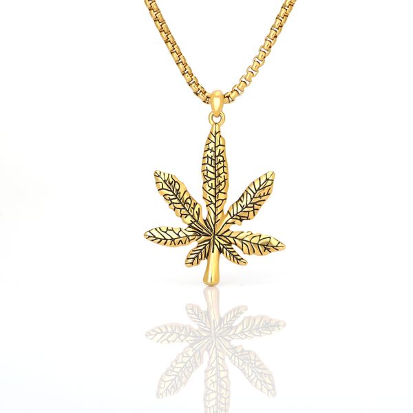 

hip hop tree leaf necklace women men leaf pendants chain necklaces for bridesmaid jewelry gift or plant jewelry, Silver