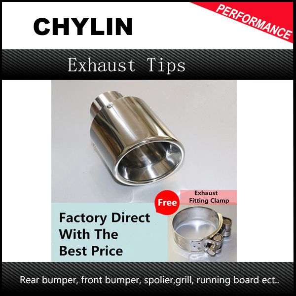 

style stainless steel universal exhaust system end pipe+car exhaust tip 1 piece
