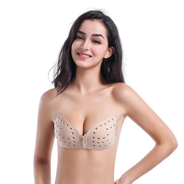 Cuscinetto per il seno traspirante Forma di ali di farfalla Silicone Push Up Intimo invisibile Senza soluzione di continuità Reggiseno senza spalline sexy Almohadilla De Pecho Traspirante