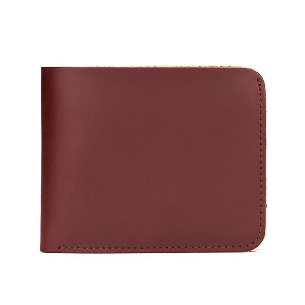 

handmade men genuine leather wallet luxury vintage small wallet for men cow leather card money holder change purse, Red;black