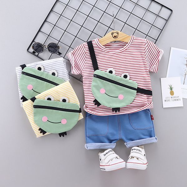 

children clothing boys summer cartoon shorts denim pants sport suit baby kids short sleeve t shirt jeans clothes sets, White
